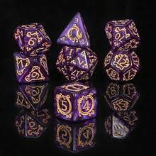 优质多面骰子套装（7 件）龙骰子适用于 D&D 角色扮演游戏 MTG 桌面游戏，是万圣节、圣诞节和幻想角色扮演冒险的完美游戏礼物！ - 彩色 - 查看 24