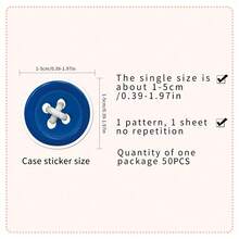 50 Blue Ins Wind Hand Account Stickers Literary And Fresh Simple Stickers DIY Mobile Phone Computer Water Cup Decoration Waterproof, Halloween, School Season Label Process Stickers