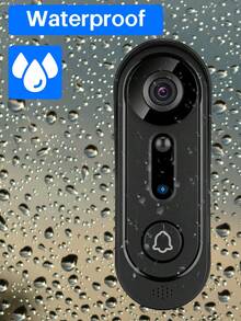 2K Wide Video Doorbell Camera, Wireless Indoor Chime, Free Cloud Storage And 32GB Micro SD Card, 2K Wide Live Video, 2K Night Vision, Weaterproof, Easy To Insallation, Human Detection And Motion Detection, Alert Message, Indoor/Outdoor - 黑色 - 查看 7