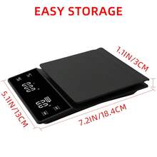 0.1克高精度LED显示电子秤，手冲咖啡秤，家用及商用，邮政及烘焙，出口，不含电池 - 彩色 - 查看 2