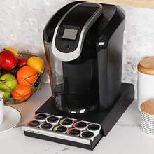 Mind Reader Single Serve Coffee Pod Drawer, 30 Pod Capacity, Countertop Organizer, 10.5"L X 12.75"W X 2.5"H, Black Black 30 Pod Capacity, 10.5"L X 12.75"W X 2.5"H Storage - 預設 - 查看 6