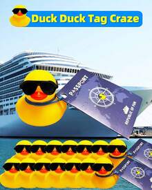 Cruise Duck Tags Set Includes 20 Cruise Rubber Ducks Cruise Ships 20 20 Cruising Duck Card 20 Rubber Bands Cruise Ducks Hiding With Tags Cruise Game Party - 1 - View 6