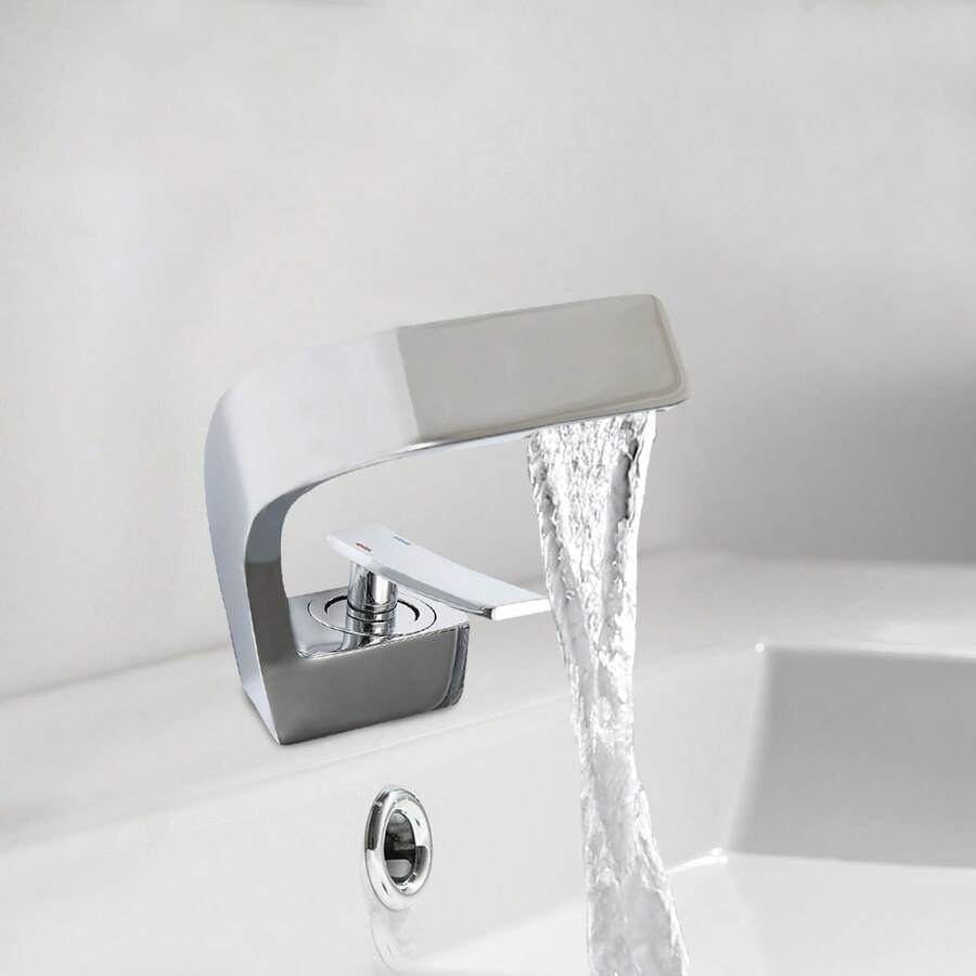 SHIOUCY Bathroom Waterfall Faucet Washbasin Faucet Modern Bathroom Faucet Washbasin Faucet Elegant For Bathroom - A - View 1