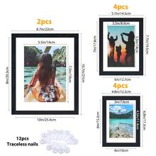 Superlele 10/15/20 Pack Picture Frames Set, Display Picture Frames Collage Wall Decor For Assorted Photos, Different Size(8x10in,  5x7in, 4x6in), For Wall Hanging Or Tabletop Display, Home Decor, Party Decor