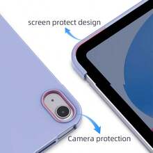 柔软TPU后盖三折设计平板电脑保护套，兼容红米平板电脑、MatePad、荣耀平板电脑等。 - 淺灰紫 - 查看 8