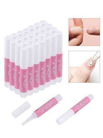 20pcs Nail Glue, Nail Glue Bulk, Nail Adhesive, Nail Glue Pack, Bulk Nail Glue, Mini Nail Glue For Acrylic & Press-On Nails – Quick Dry, Long-Lasting Bond, 2g/0.07oz Tube
