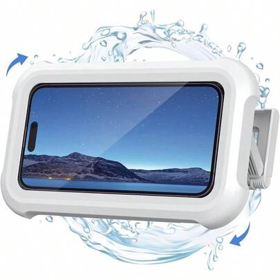 Soporte para Celular Ducha - 480 Rotation Bathroom Phone Holder Shower, Anti - Niebla, IPx6 Soporte Impermeable para Celular Regadera Bao Pared High Sensitive Touchscreen, para Celular 4 -