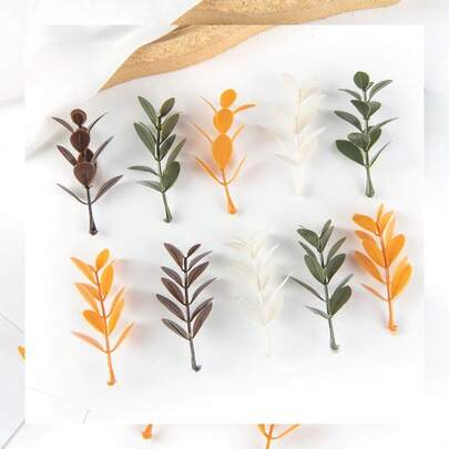 20/60pcs Artificial Green Leaves, Christmas DIY Wreath Floral Arrangement Accessories, Valentine's Day DIY Cake Decoration, Candy Box, Birthday Party Decor, Wedding Bouquet, Home Decor, Restaurant, Bedroom, Personalized Decor, Windowsill, Vase Filler, Valentine's Day, New Year Decoration, Outdoor Garden, Back To School, Aquarium DIY Landscaping, Fake Potted Plant Decor Halloween Room Decor Halloween Decor