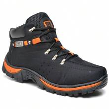 Men's Adventure Combat Boot Outdoor Fabric Eyelet Lace Up Outdoor - 橘色 - 查看 11