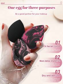 4PCS Makeup Sponge, Suitable For Cream And Powder Concealer, Loose Powder Makeup Applicator - Multicolor - View 8