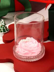 1 pièce/1 set Bougie rose, convient pour mariage, anniversaire, fête, Noël, banquet, décoration de vacances, bougies sans fumée/décorations de souvenirs, souvenirs d'anniversaire, cadeau, bougie parfumée mignonne, le meilleur cadeau pour les amis et la famille.