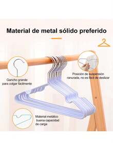 1/10/20 piezas Ganchos metálicos antideslizantes para secar, aptos para el hogar y la cuerda de tender, pueden colgar ropa de niños y adultos - Multicolor - Ver 3