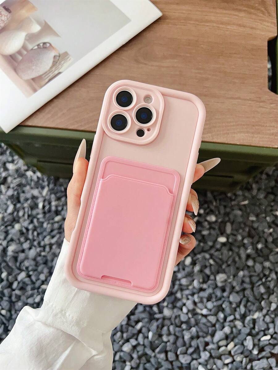 1 pieza Funda de teléfono de unicolor con acabado mate de dopamina, diseño simple y limpio, compatible con iPhone 16 Pro Max, versión internacional, no la versión nacional