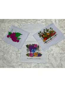 Kit With 24 Printed Napkin Hem Dishcloths 0.45cm X 0.75cm 100% Cotton - 查看 4