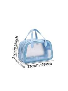 防水洗漱包，双层旅行便携式化妆品收纳包，干湿分离，适用于游泳、健身房等旅行收纳包、化妆包、化妆包、度假收纳包、大容量化妆品收纳化妆盒，可容纳口红、刷子、护肤品、手机、硬币、小物品，适用于家庭、礼物、度假和节日万圣节圣诞节多功能用途，波西米亚风，适用于假日海滩、浴室收藏、卧室收藏，大容量 - 寶藍色 - 查看 14