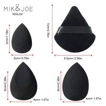 mik&joe 6 pièces Ensemble d'éponges de maquillage triangulaires, éponge de maquillage, houppette de poudre, houppette de poudre libre, houppette de poudre compacte, éponge de maquillage, texture douce et moelleuse, houppette pour les doigts, outils de maquillage, éponge de fixation, houppette pour les doigts en flacon, houppette de poudre douce, houppette de poudre à double usage sec et humide, outils de maquillage, produits de beauté, houppette de poudre, coussin d'air, outils de maquillage multifonctionnels, produits de beauté et de soins de la peau, éponge de maquillage, outils de nettoyage du visage, outils de maquillage, rangement de voyage, convient pour le maquillage, palette d'ombres à paupières, applicable au visage et au corps, outils de maquillage