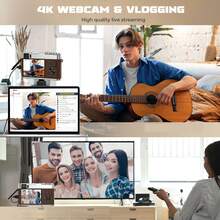 SONGDIAN 48MP 4K Digital Camera, Dual Front & Rear Cameras, Auto Focus, Flash, 16X Digital Zoom, 6-Axis Stabilization, 2.8" Large Screen, Suitable For Photography, Videography, Vlogging Or Selfie, Ideal For Beginners, Includes 32GB Memory Card And 1050mAh Battery