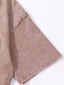 Letter Print Pattern Design For Men'S Casual Round Neck Short Sleeved T-Shirt Made Of 100% Pure Cotton, Comfortable And Textured For All Seasons, Suitable For Adults To Wear