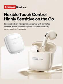 Lenovo LE201 Minimalist Bluetooth Earphones, Half In-Ear HIFI High-Quality Low-Latency Music & Gaming ENC Call Noise Cancellation Long Battery Life Comfortable Wear For Sports & Running, Wireless Earbuds Compatible With Smartphones & Computers - 彩色 - 查看 3