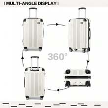 Panda Design  Luggage- 24  ABS Hard Shell Suitcase With Combination Lock (Beige) - 24 Inch - View 4