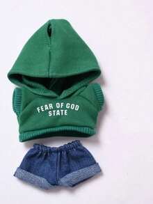 Un set de haine drăguțe pentru păpușile - o combinație de hanorac, blugi și pantofi de pânză. Este potrivit pentru păpușile și este o ținută elegantă pentru joaca zilnică și colecționare. - Multicolor - Vizualizare 6