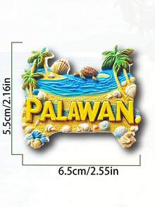 1pc 3D Fridge Magnet, Travel Souvenir From Philippines, India, Malaysia, Brunei - Multicolor - View 13