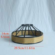 1 件，波西米亚手工编织桶形藤条灯罩，藤条钟形灯罩，适用于台灯吊灯灯具，易于安装 - 多色 - 查看 15