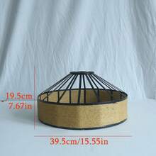 1 件，波西米亚手工编织桶形藤条灯罩，藤条钟形灯罩，适用于台灯吊灯灯具，易于安装 - 多色 - 查看 17