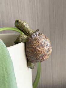 1PC/3PCS Resin Tortoise Planter Pot Hanger Figurine Cute Animal Ornament For Garden And Yard Decor - 龜 - 查看 2