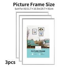 2/3 قطعة إطار صورة معدني، إطارات صور ألومنيوم، مثالية للعرض على الحائط أو المنضدة، البوسترات، إطار صورة فني، إطار ألومنيوم سبيكة بتصميم بسيط وأنيق، مناسب لديكور المنزل والغرفة والمكتب، بمقاسات تشمل الإطار الذهبي والفضي والأسود، 30 * 40 سم / A3 / A4