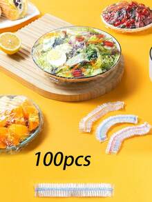 90-100 Pcs/190-200 Pcs Clear Plastic PE Thin Film Lids, Preserve Freshness Of Food, Kitchen Supplies