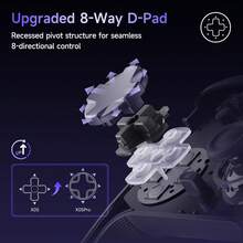 EasySMX X05 Pro 无线游戏手柄，PC 控制器，静音按键/双段式扳机/八向方向键/柔软橡胶握把/霍尔效应摇杆/RGB 灯光/可编程按键/1000mAh 大容量电池/多模式连接开关。兼容 PC/Switch/手机/Steam/电视，双震动马达，脉冲扳机。 - 紫色 - 查看 4