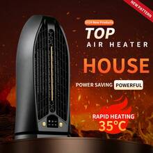 1 pièce Radiateur électrique portable oscillant automatique 1200W pour bureau/dortoir/voyage, chauffage rapide par PTC, puissant souffleur d'air chaud pour usage domestique - Prise de type UE C (220-240 V) - Voir 5