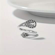 A Pair Festival Geometric Cross Rings, Surgical Steel Hypoallergenic, Bass Lover Gift