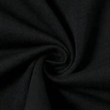 Round Neck Black T-Shirt With Nah. I'M GOOD. Print For Casual Beachwear