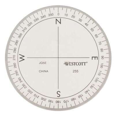 360-Degree Clear Protractor Compass For Precise Drawing And Drafting