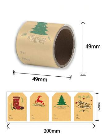 80张圣诞礼物封口贴纸，PVC贴花，手机壳，笔记本电脑，水瓶，不规则形状自粘一次性节日装饰品，圣诞节和新年礼物