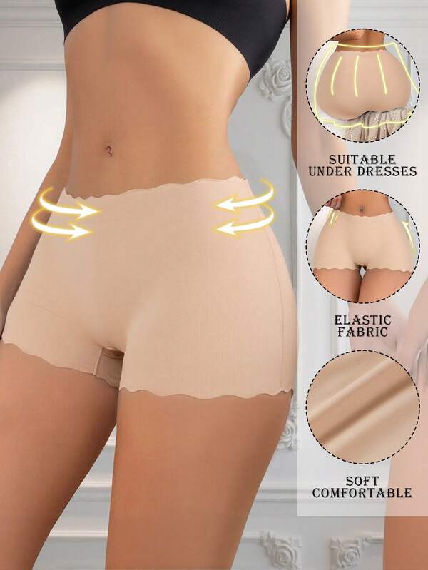 Women's Boxer Panties Seamless Panties Boyshort Ice Silk Shorts Breathable Soft Skin-Friendly Boxer Short Briefs Comfy Lingerie Female Underwear