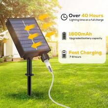 Solar Rope Lights, 33FT 100LED Outdoor Waterproof Solar Lights With Remote, IP67 String Light With Timing & 8 Modes For Garden Tree Pathway Yard Pool RV Christmas Decor - Nhiều màu - Xem 2