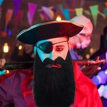 4pcs Interesting Fake Beards And Beard Sets, Suitable For Holiday Parties, Christmas, Parties And Birthdays. Act As Decoration Halloween Costume