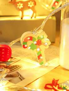 迷人的 LED 圣诞灯串 - 10LED 圣诞老人、雪人等 - 非常适合室内节日装饰、派对和卧室氛围装饰品雪人适合室内节日圣诞节