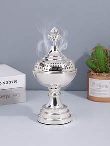 1 pezzo/1 set Bruciatore/Portaincenso in metallo di lusso argento/oro, accessori per la composizione della tavola per ricevimenti di matrimonio. Può essere utilizzato come diffusore di aromaterapia, bruciatore di aromaterapia, per la decorazione della casa, camera da letto, soggiorno (come centrotavola), ufficio, luogo di yoga e feste, creando un'atmosfera elegante.