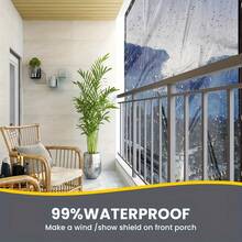 AIYYIPA 1 pieza Cubierta de lluvia impermeable, tela impermeable, red de lluvia, transparente, resistente al desgarro, a prueba de polvo e impermeable. Adecuado para jardines, balcones, porches, estantes de flores, casetas de perros, invernaderos de camping y sitios de camping al aire libre.