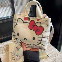 Sanrio Sanrio, Cartoon Cute Hello Kitty Shoulder Bag, Stylish And Casual, Large Capacity, Suitable For Daily Commute As A Handbag Or Cross-Body Bag For Office Workers.