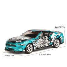 Burago CCA+WASA1:64  Mustang GT2018 Simulation Alloy Car Model Children's Toy Car Ornament Sliding Car Model Boy Toy Birthday Gift - Multicolor - View 3