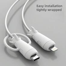 2-In-1 Silicone Cable Protector & Organizer, Prevents Charging Cable Breakage, Compatible With Apple Devices