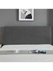 1pc Solid Color Plaid Headboard Cover, Full Coverage Thick Headboard Backrest Cover With Elastic Protective Sleeve, Universal Fit,Kitchen Decor,Household Items,Mother's Day Gift,Bedroom Decor,Garden,Kitchen Decor,Summer,Beach,Travel Essentials,Room Decor,Squishy,Graduation - Multicolor - View 4