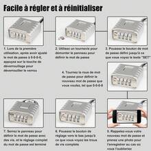 Lucchetto d'argento a combinazione a 4 cifre, lucchetto da esterno impermeabile da 52mm