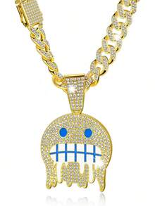 Miami Mens Cuban Link Chain Silver Gold Plated Bling Cuban Necklace Chain Men Iced Out Chain Hop Jewelry - NOLOVE-Bạc - Xem 11