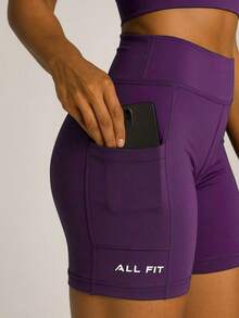 BLACKOUT POLYAMIDE TANK TOP AND SHORTS SET WITH POCKET - Morado - Ver 2